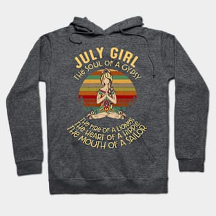 namaste july girl Hoodie